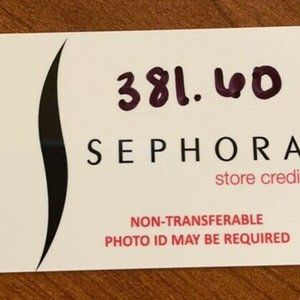 $381.60 Sephora In Store Credit